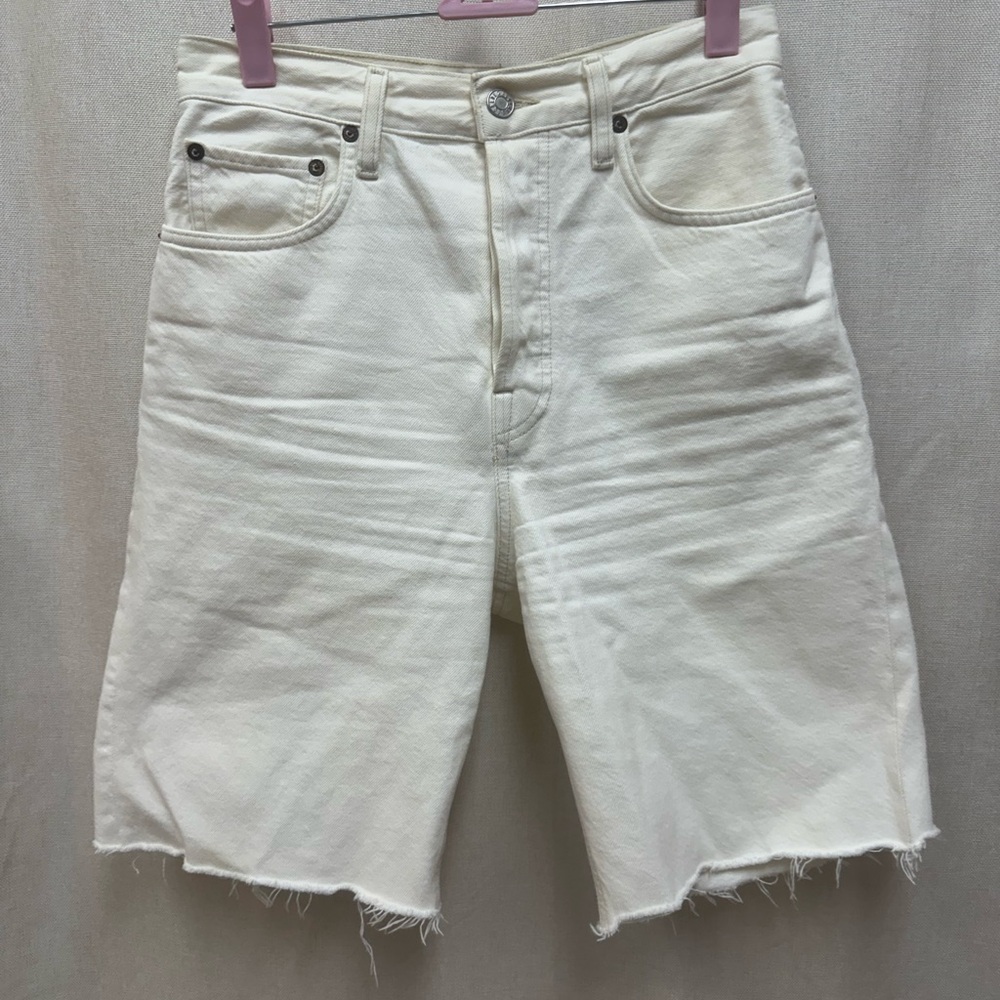 Agolde women’s cream 90s shorts